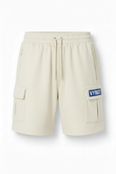 VYBEE Heavy Cargo Shorts Off-White — Urban Sweat 400G