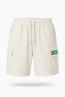 VYBEE Heavy Cargo Shorts Off-White — Urban Sweat 400G