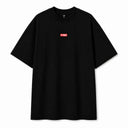 VYBEE Heavy Soft Double Tee BLACK — BOX 8'