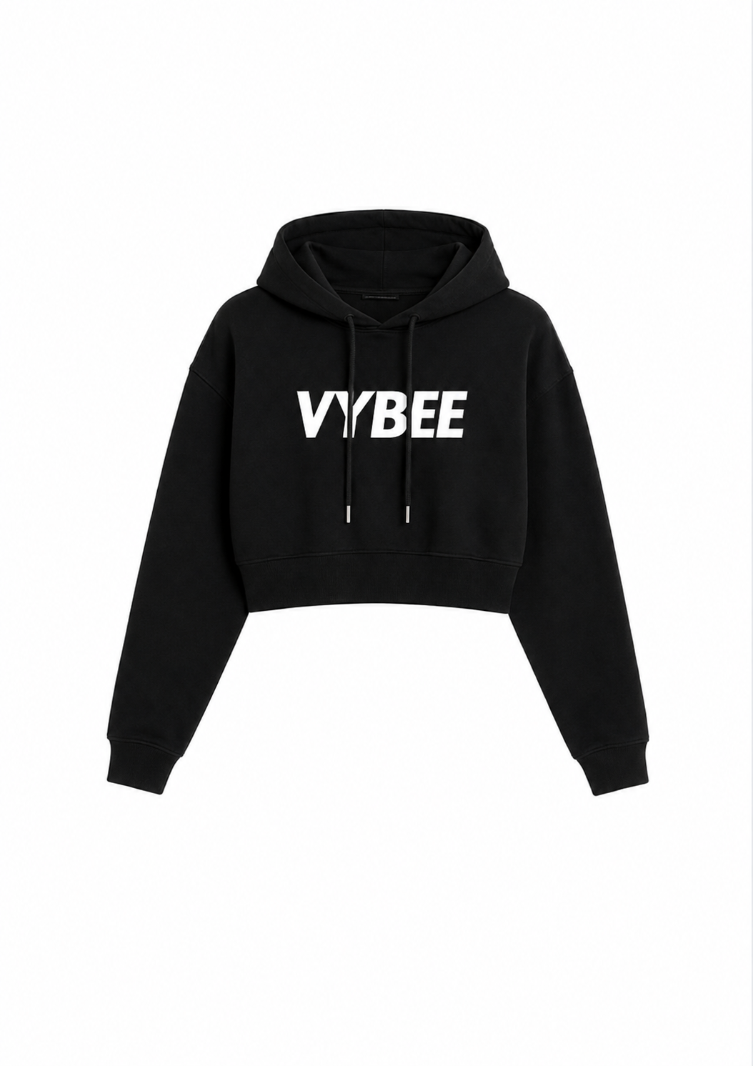 VYBEE Heavy Moletom Cropped Preto  — Urban Essential 2 Cabos