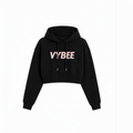 VYBEE Heavy Moletom Cropped Preto  — Urban Essential 2 Cabos