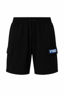 VYBEE Heavy Cargo Shorts BLACK  — Urban Sweat 400G