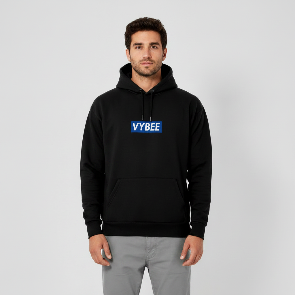 VYBEE Heavy Moletom Canguru BLACK -  13'