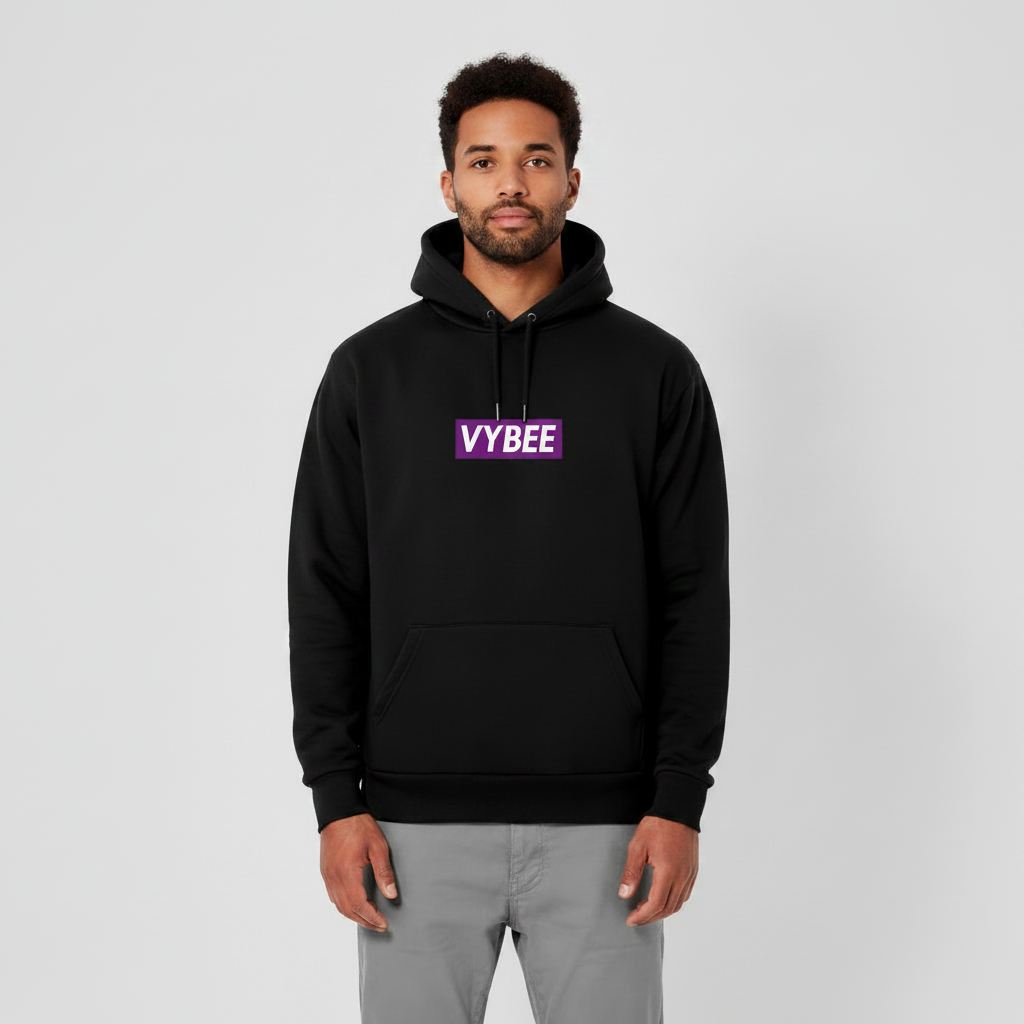 VYBEE Heavy Moletom Canguru BLACK -  13'