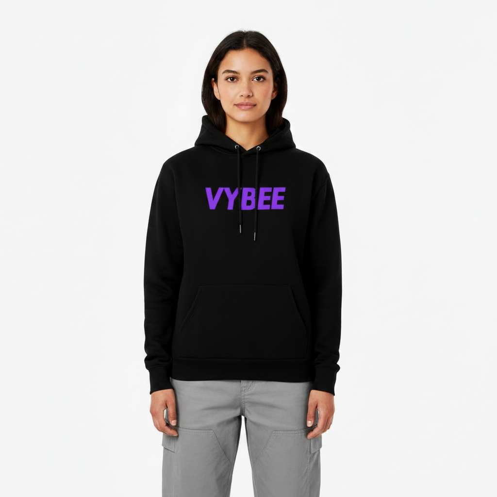 VYBEE Heavy Moletom Canguru BLACK -  25' Feminino