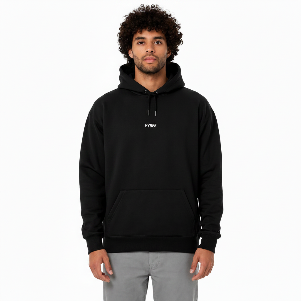 VYBEE Heavy Moletom Canguru BLACK -  8'
