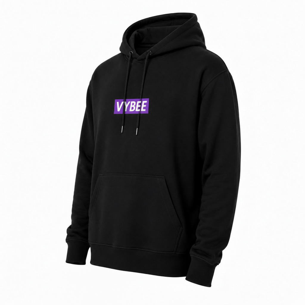 VYBEE Heavy Moletom Canguru BLACK -  13'
