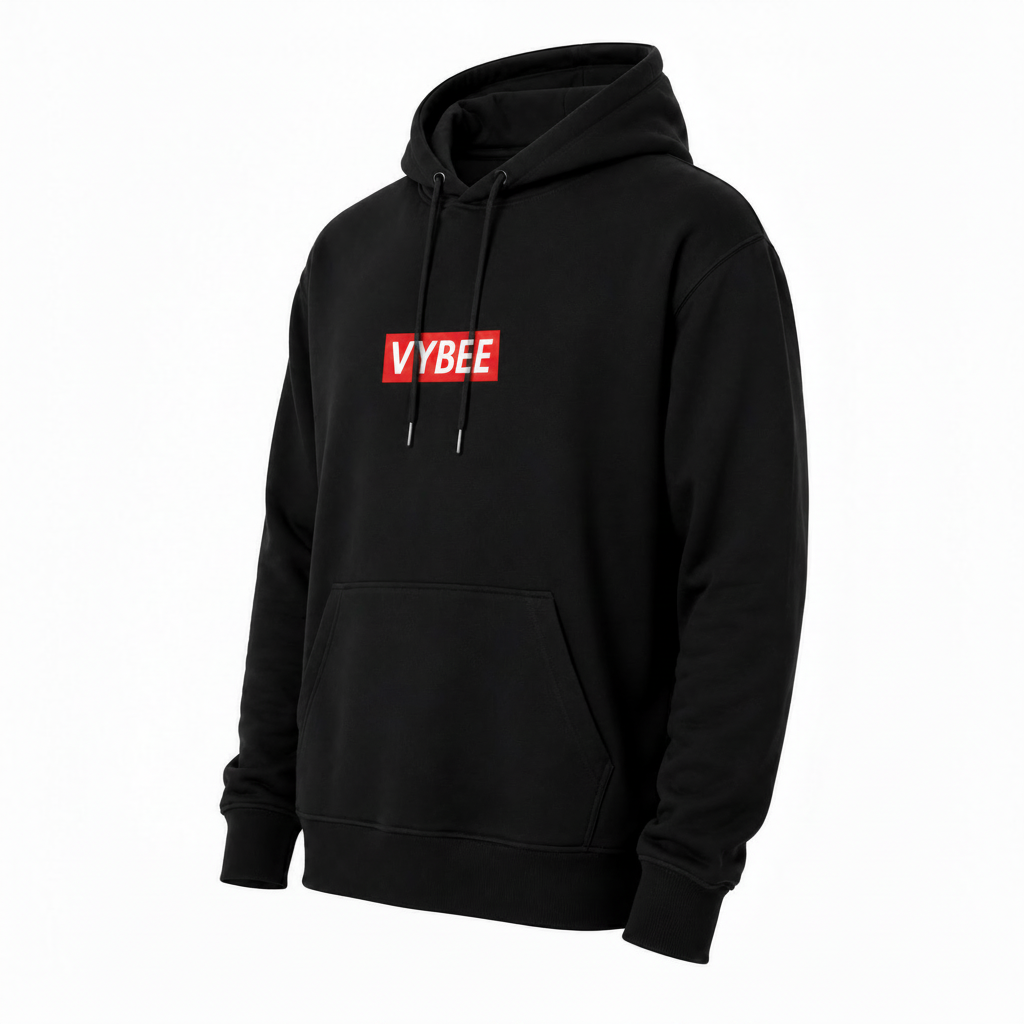 VYBEE Heavy Moletom Canguru BLACK -  13'