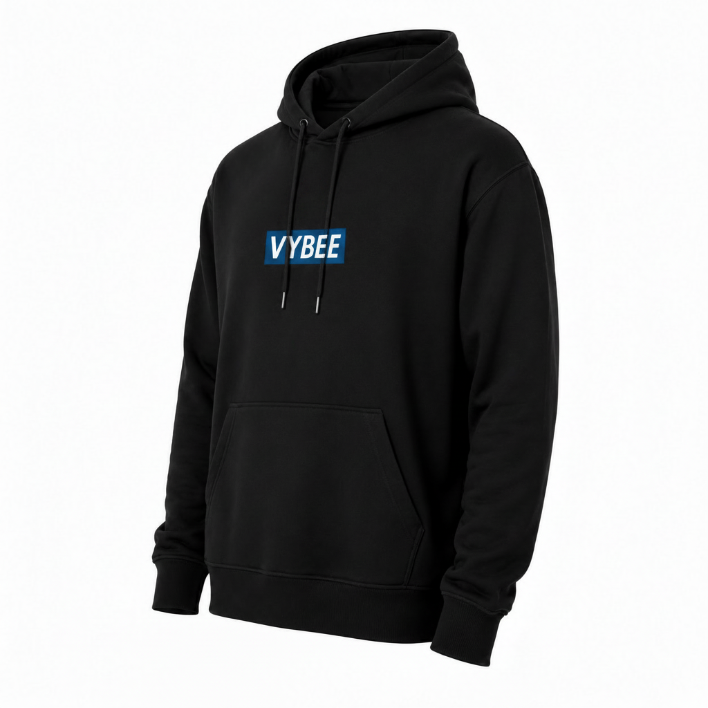VYBEE Heavy Moletom Canguru BLACK -  13'