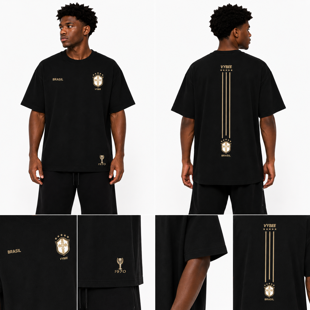 VYBEE RAÍZES DO HEXA 70 OVERSIZED PRETO