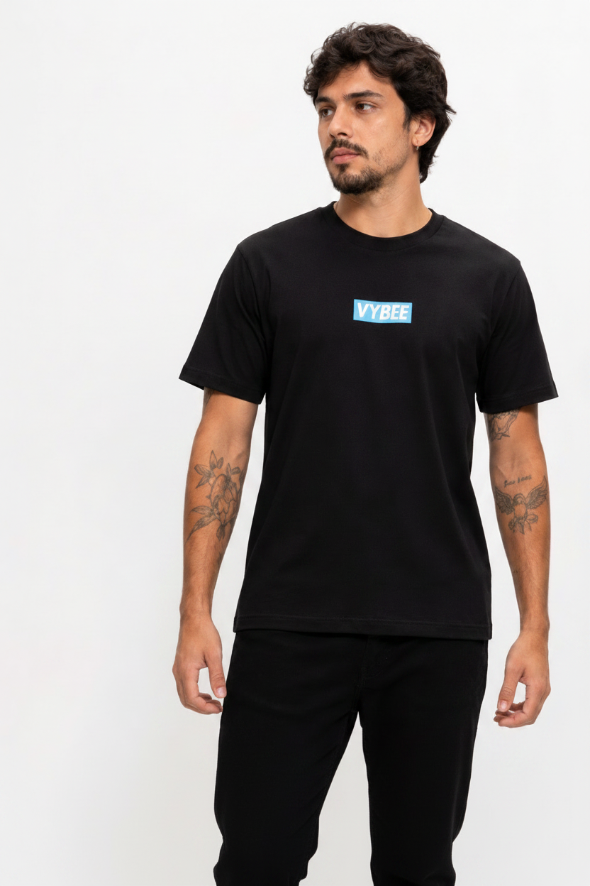 VYBEE Casual Natural Flow Tee Preto