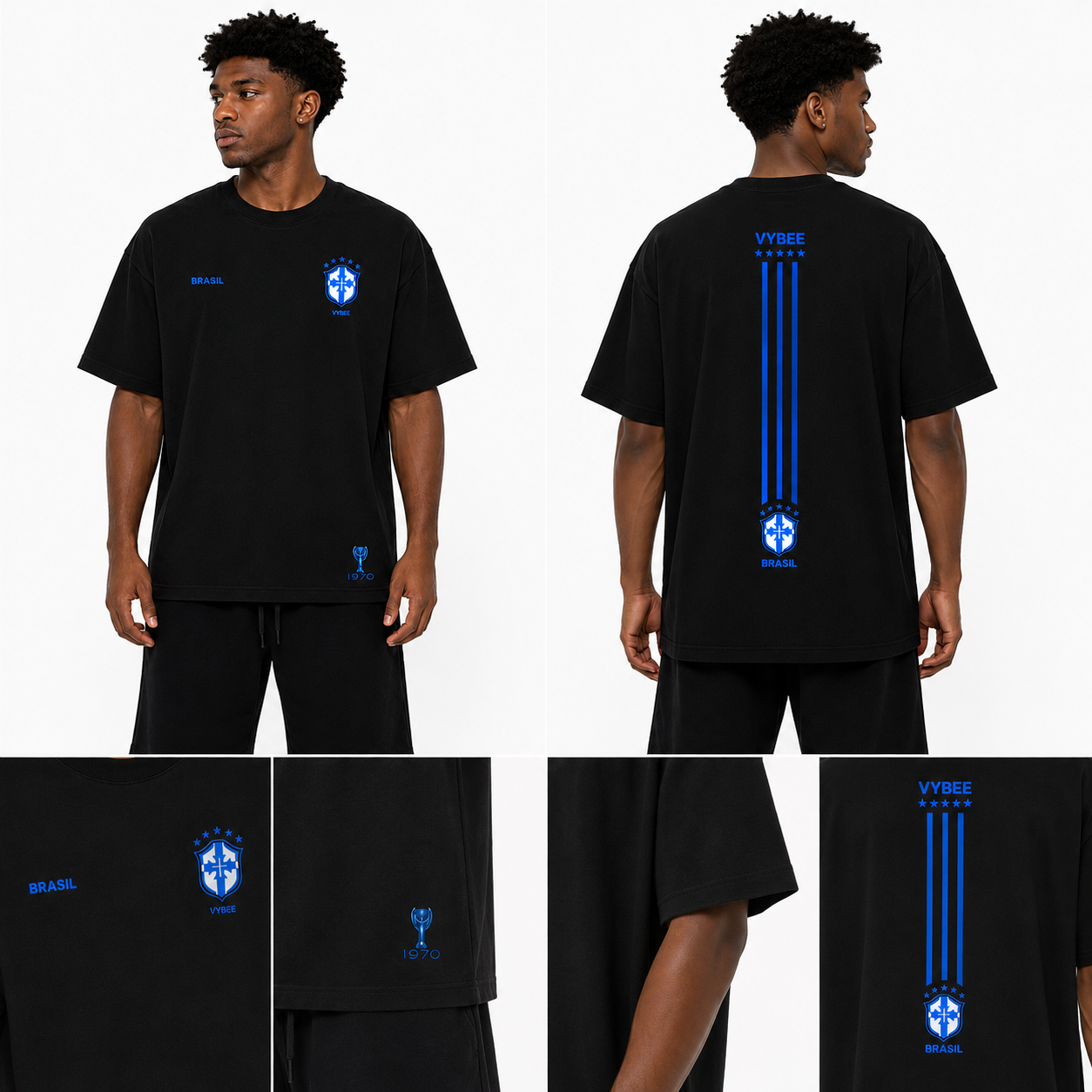 VYBEE RAÍZES DO HEXA 70 OVERSIZED PRETO