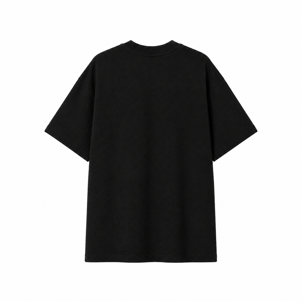 VYBEE Heavy Soft Double Tee BLACK — BOX 8'
