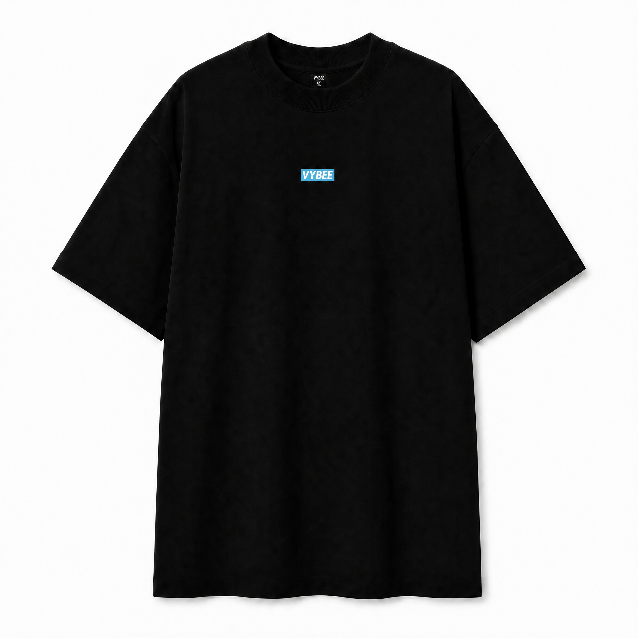 VYBEE Heavy Soft Double Tee BLACK — BOX 8'