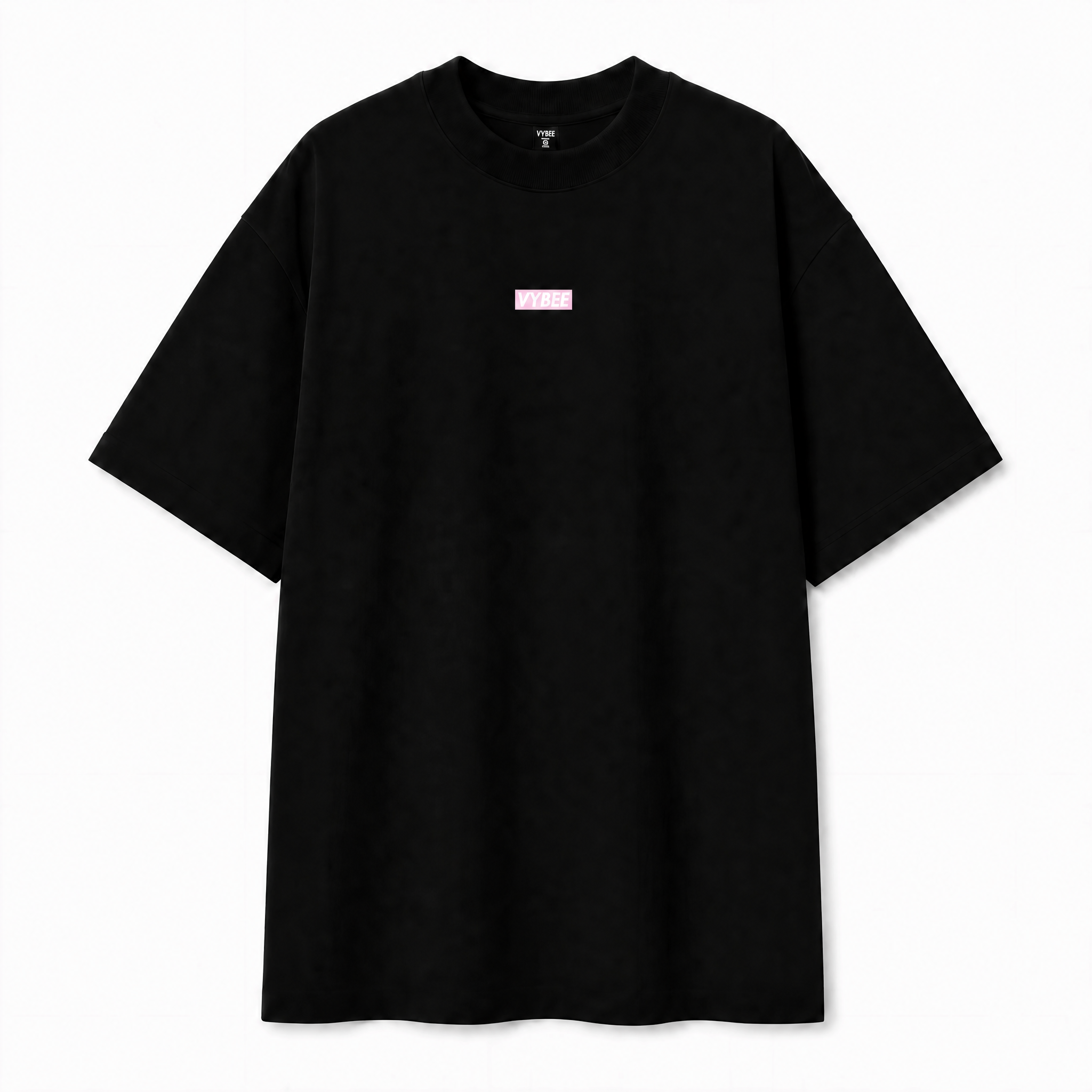 VYBEE Heavy Soft Double Tee BLACK — BOX 8'