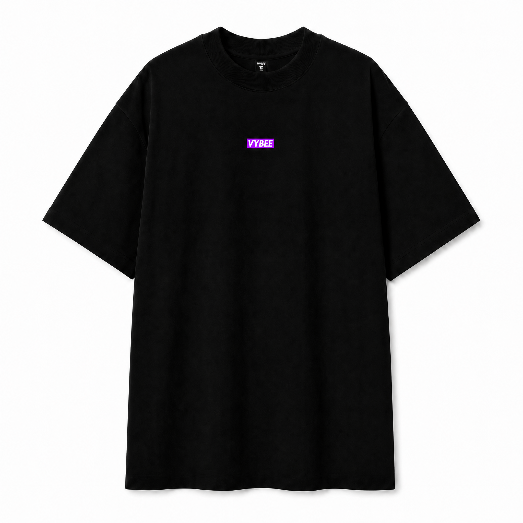VYBEE Heavy Soft Double Tee BLACK — BOX 8'
