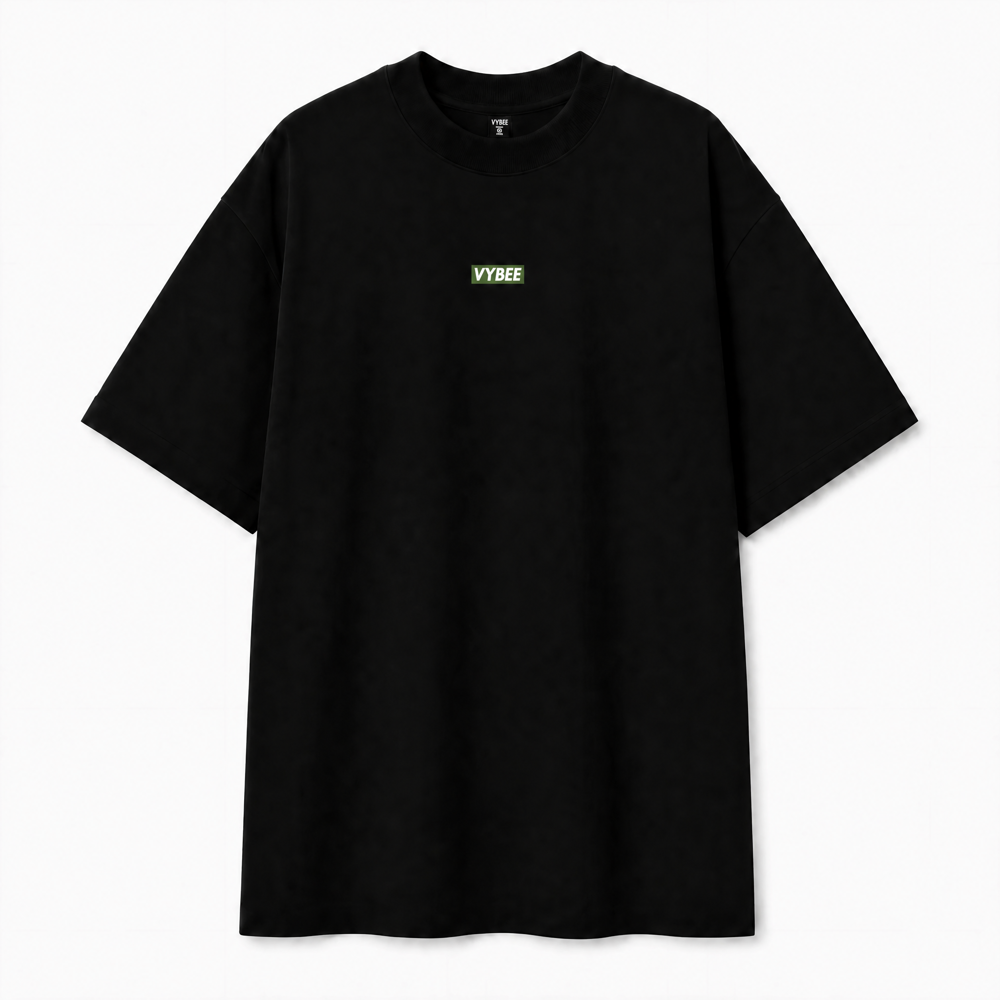 VYBEE Heavy Soft Double Tee BLACK — BOX 8'