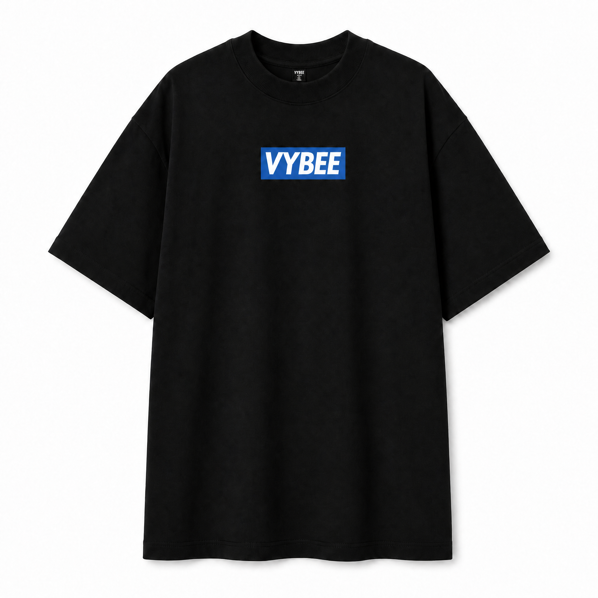 VYBEE Heavy Soft Double Tee BLACK BOX 13' — Oversized Premium