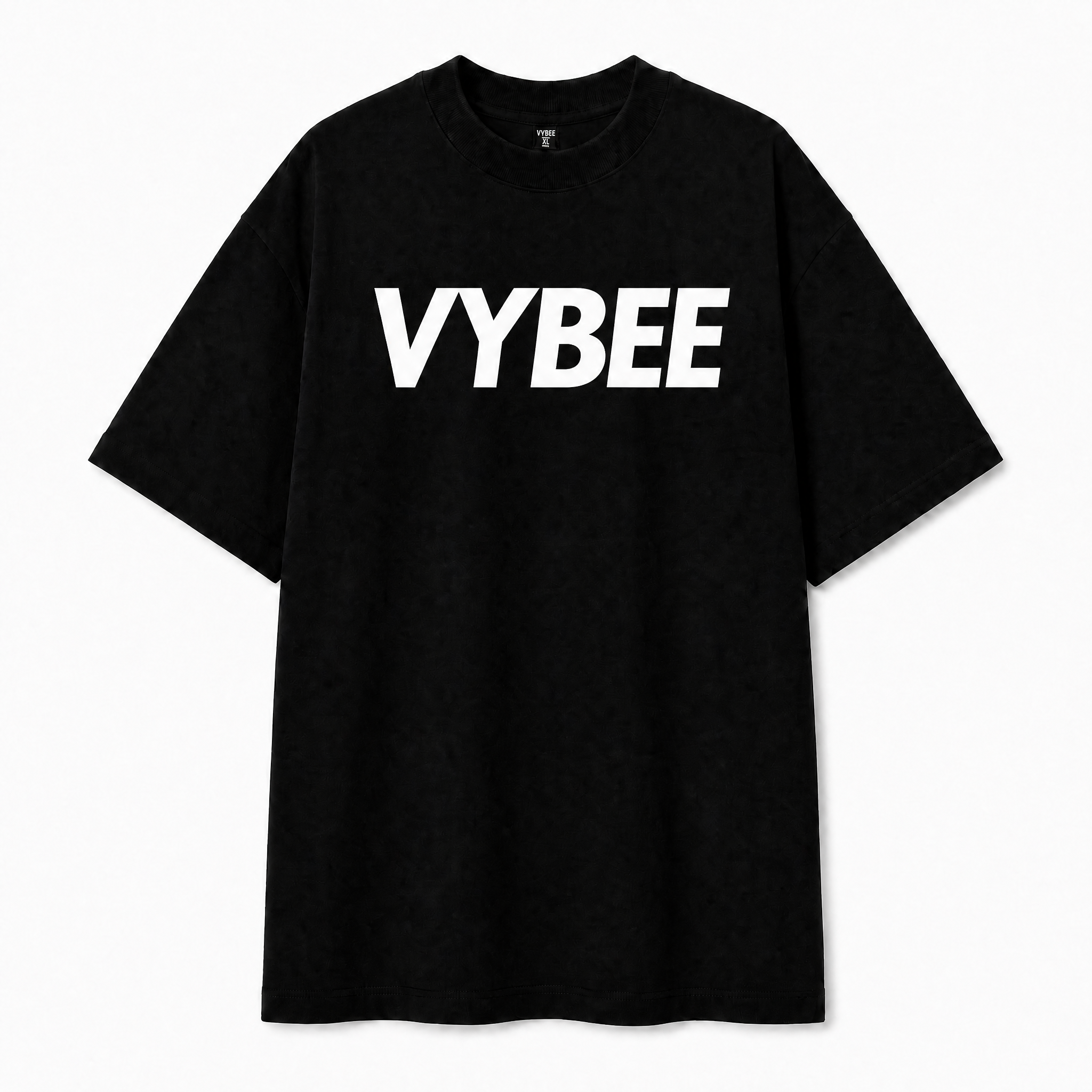VYBEE Heavy Soft Double Tee BLACK — NO BOX 25'