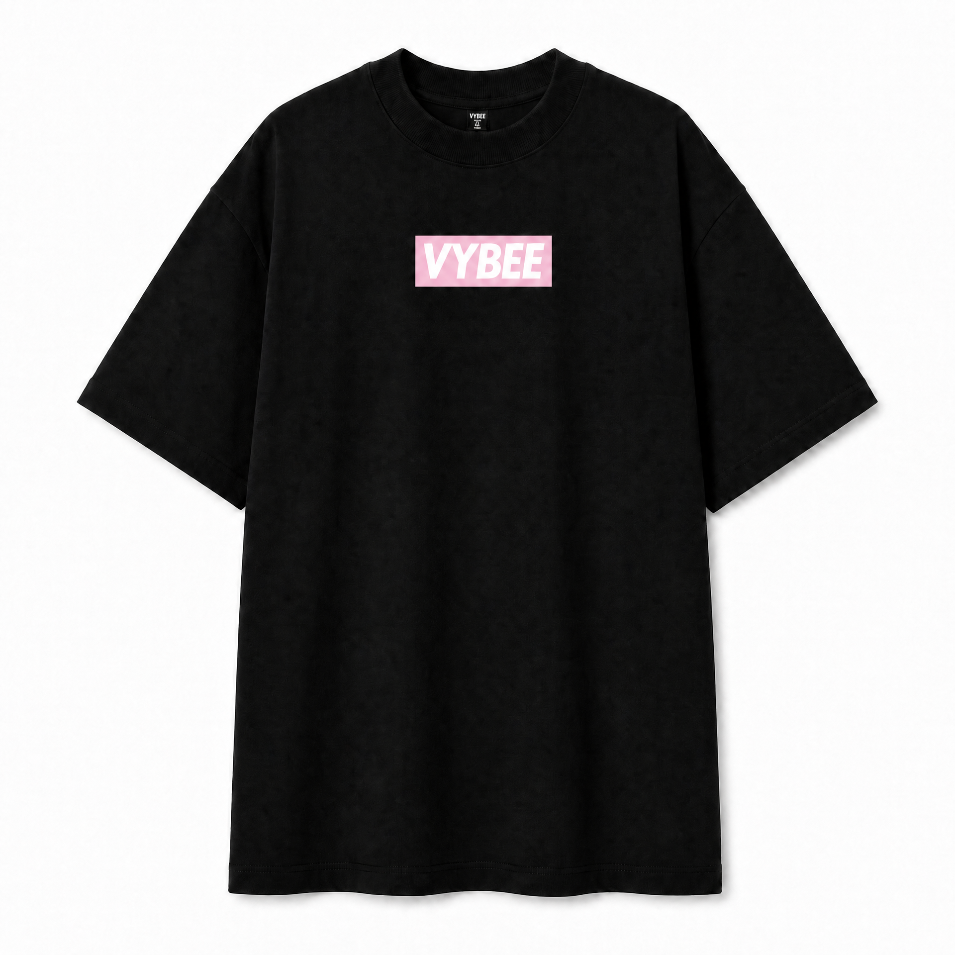 VYBEE Heavy Soft Double Tee BLACK BOX 13' — Oversized Premium