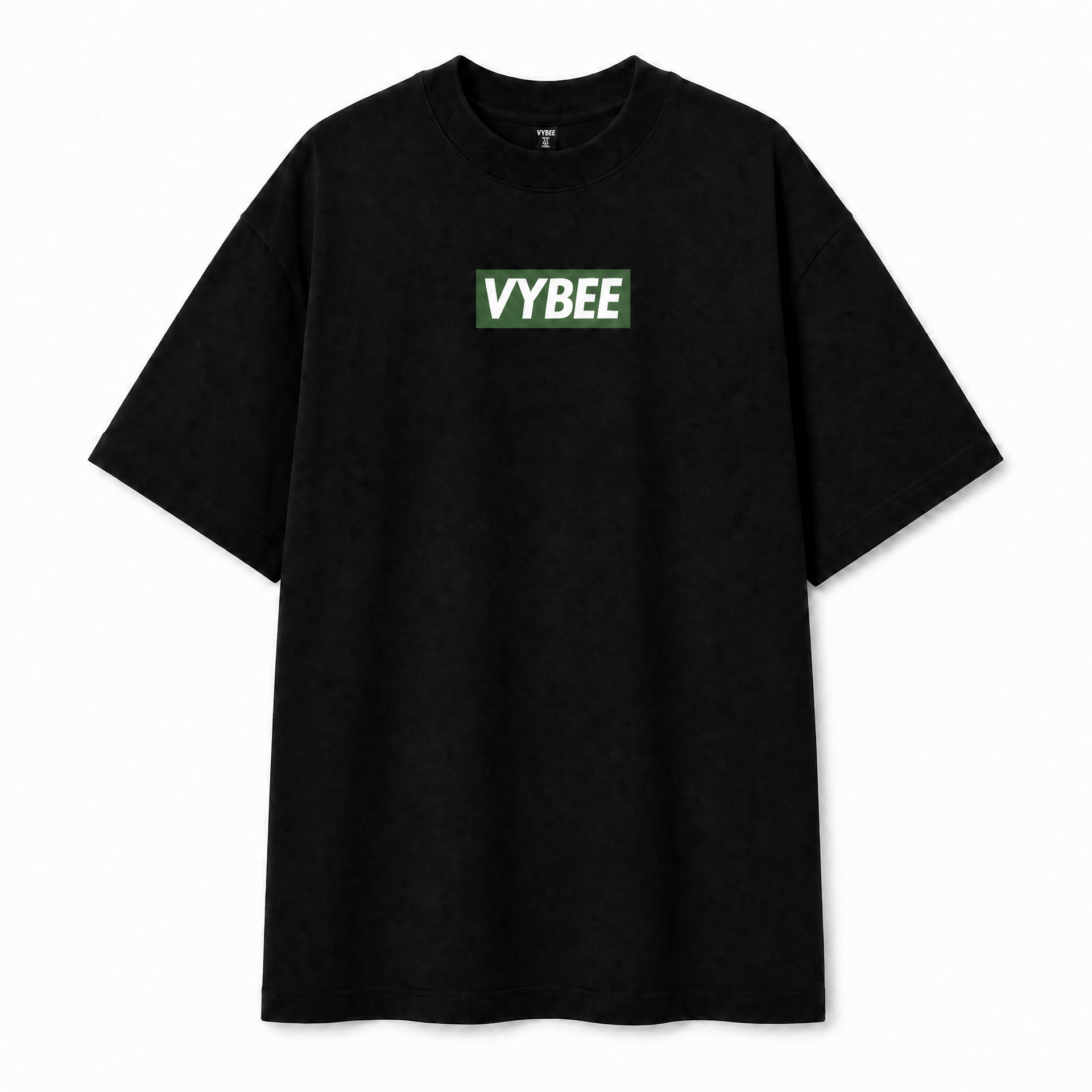 VYBEE Heavy Soft Double Tee BLACK BOX 13' — Oversized Premium