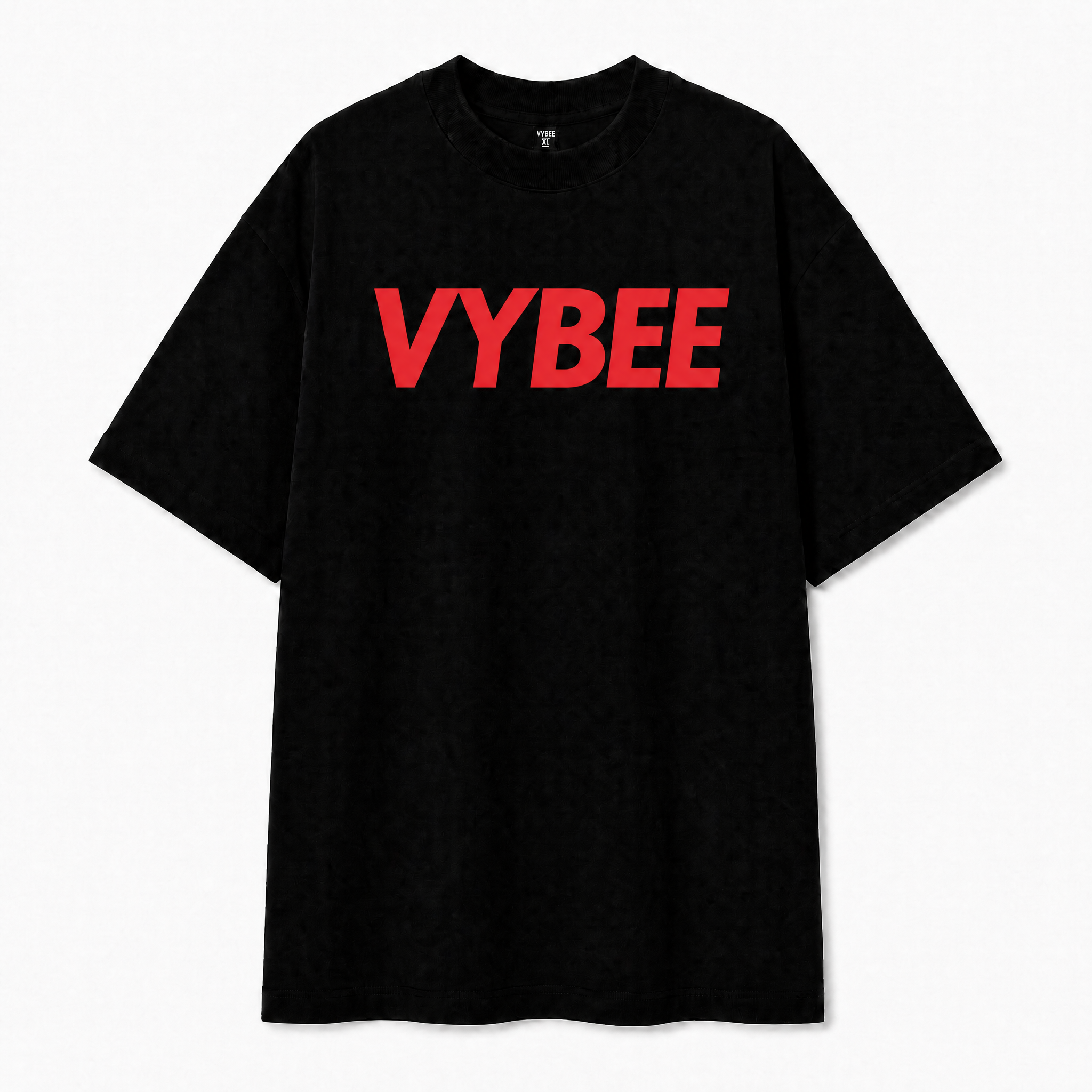 VYBEE Heavy Soft Double Tee BLACK — NO BOX 25'