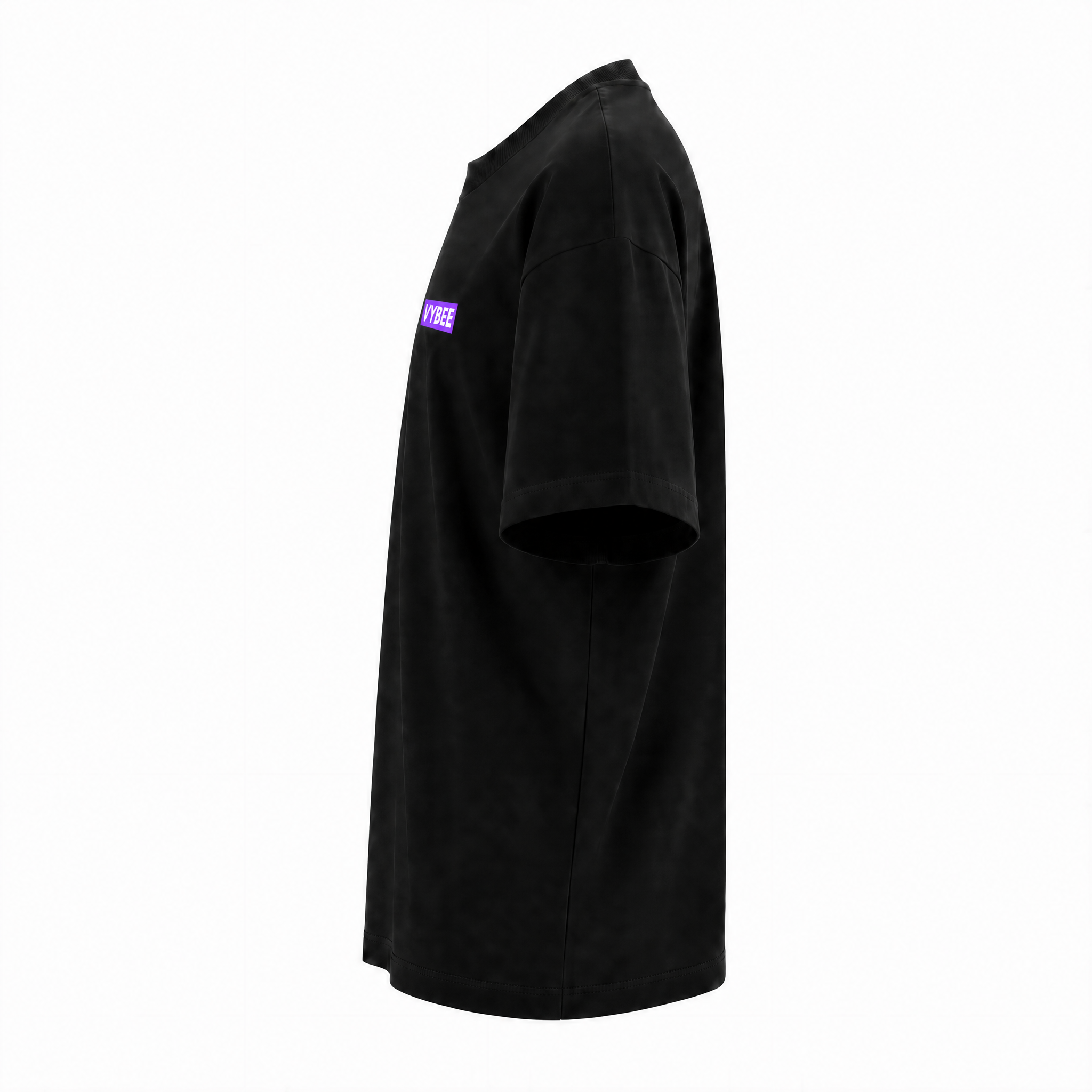 VYBEE Heavy Soft Double Tee BLACK — BOX 8'