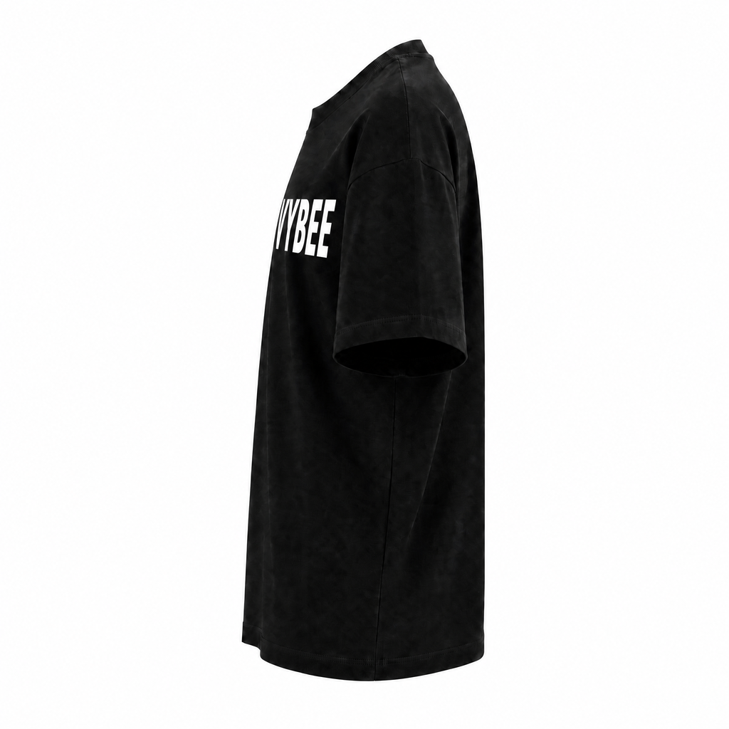 VYBEE Heavy Soft Double Tee BLACK — NO BOX 25'