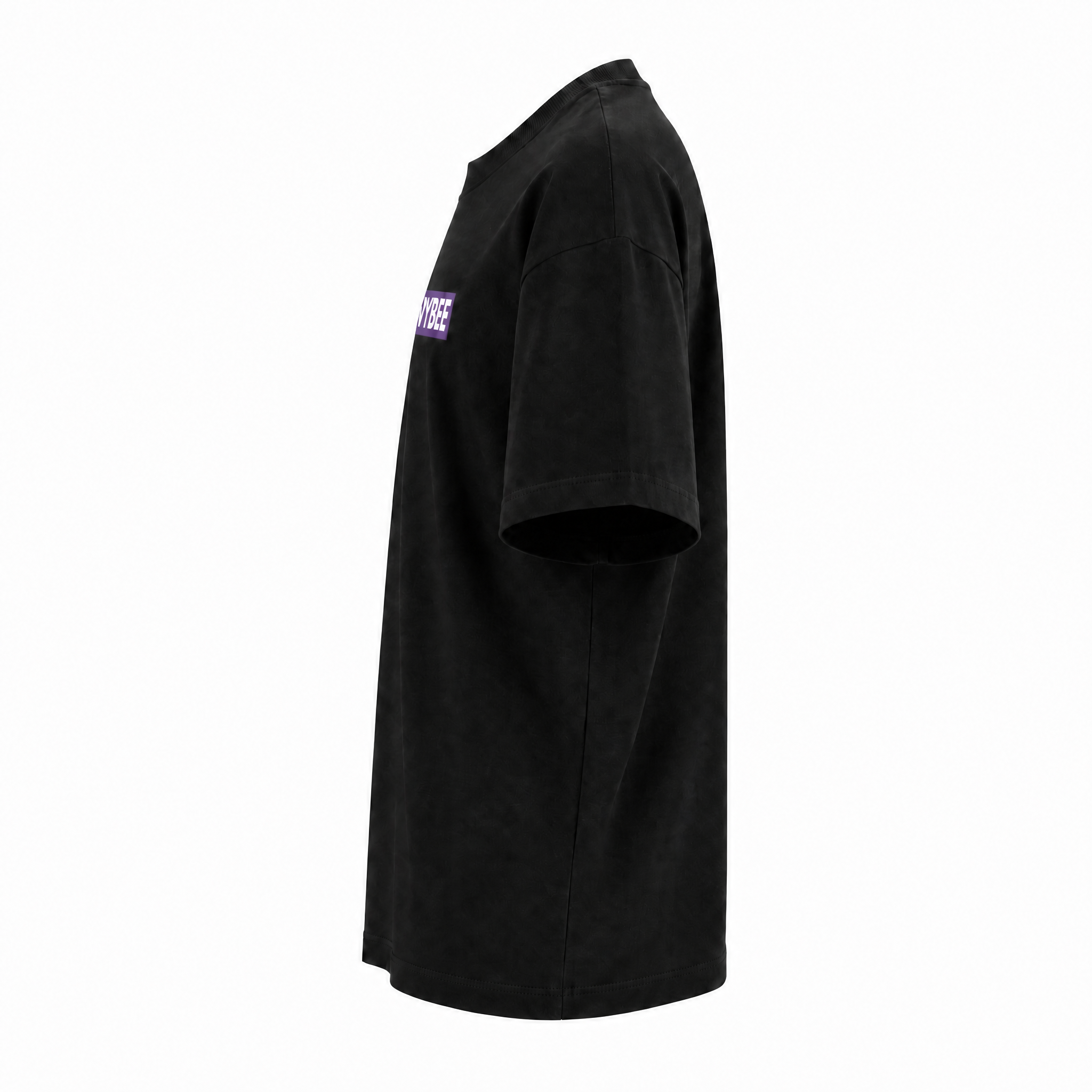 VYBEE Heavy Soft Double Tee BLACK — BOX 13'