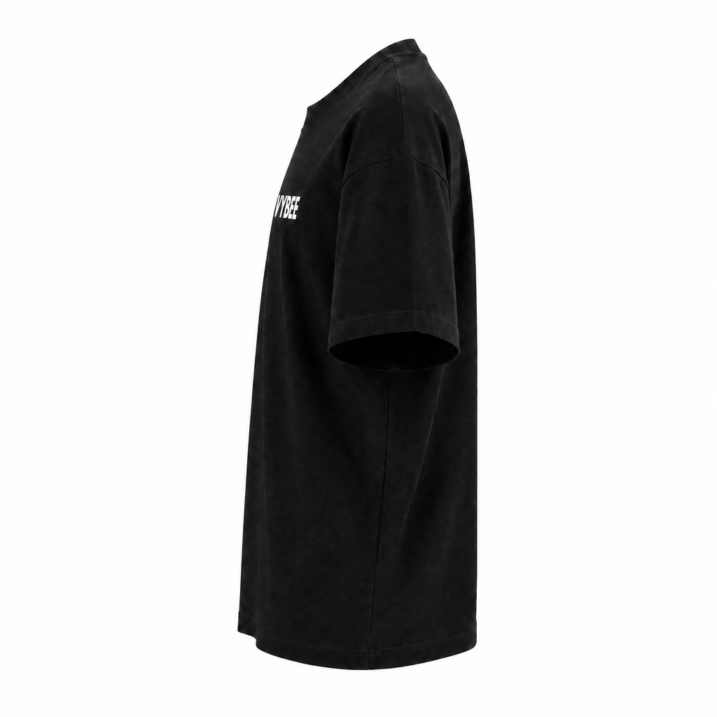 VYBEE Heavy Soft Double Tee BLACK — BOX 13'