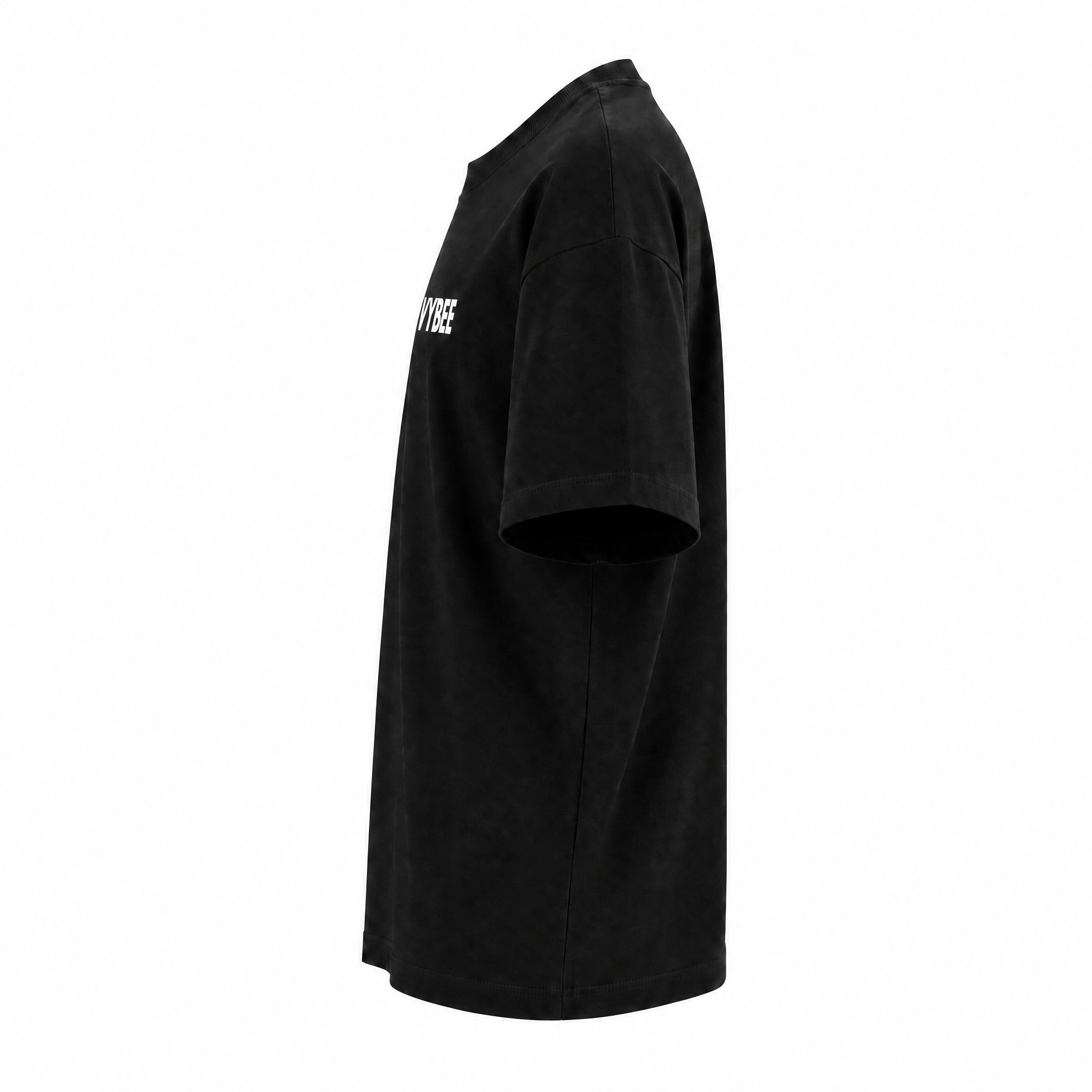 VYBEE Heavy Soft Double Tee BLACK — BOX 13'