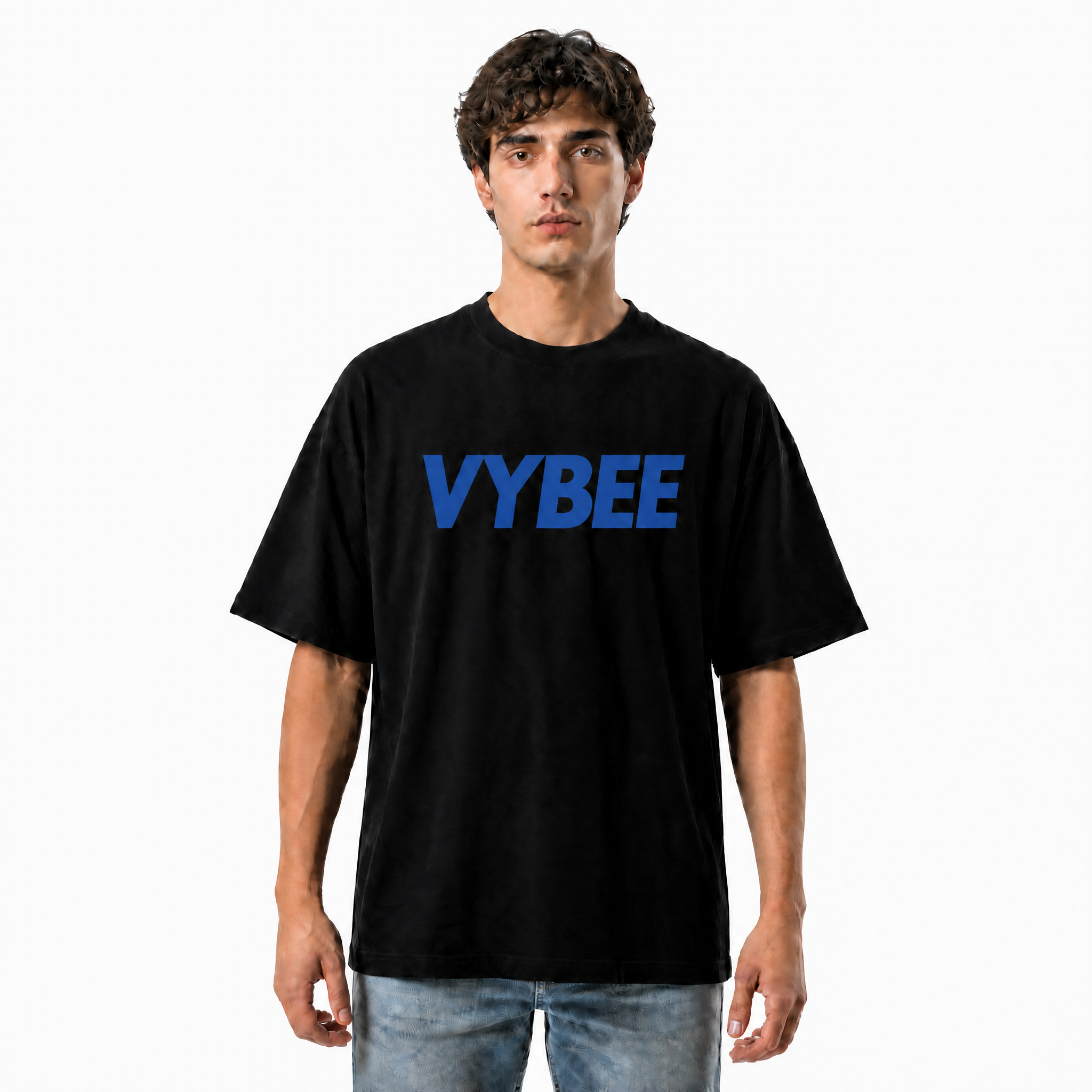 VYBEE Heavy Soft Double Tee BLACK — NO BOX 25'