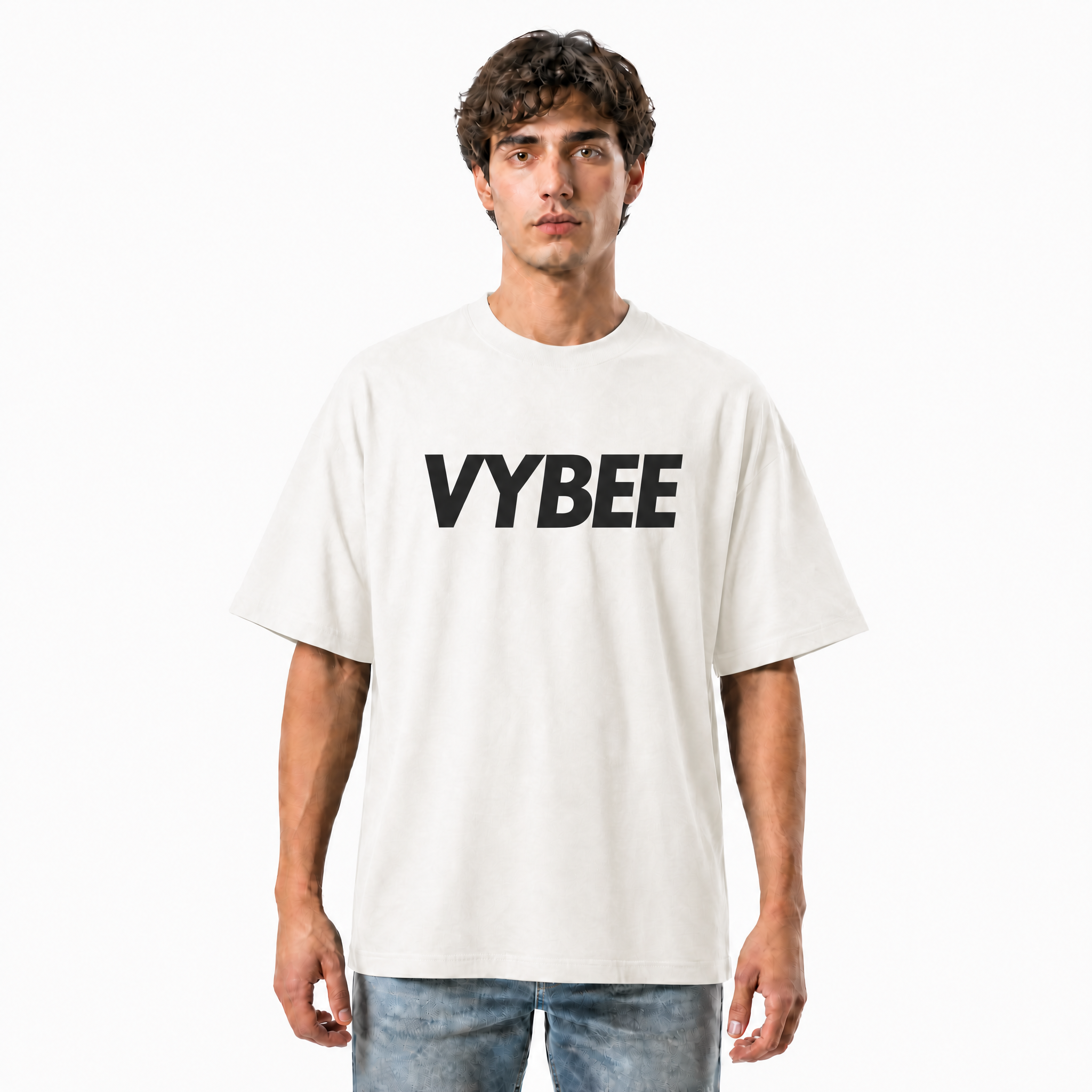 VYBEE Heavy Soft Double Tee OFF-WHITE — NO BOX 25'