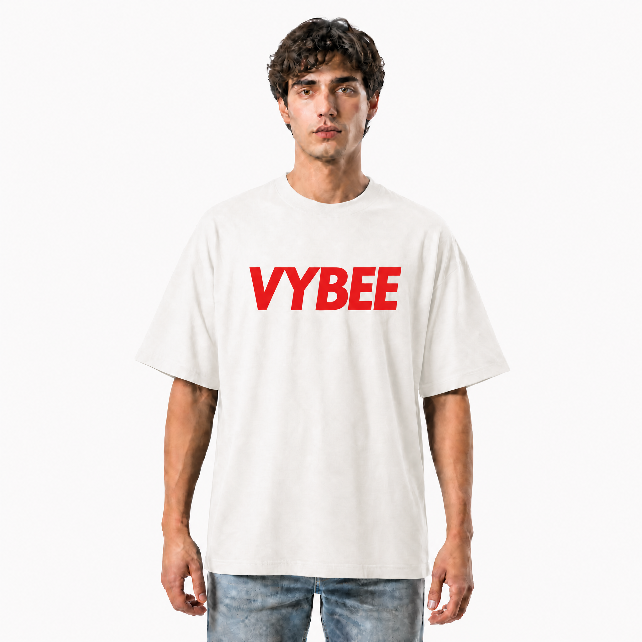 VYBEE Heavy Soft Double Tee OFF-WHITE — NO BOX 25'