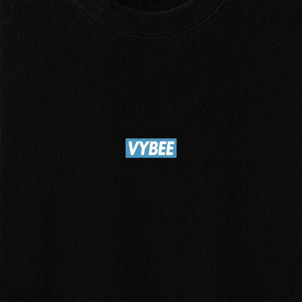 VYBEE Heavy Soft Double Tee BLACK — BOX 8'