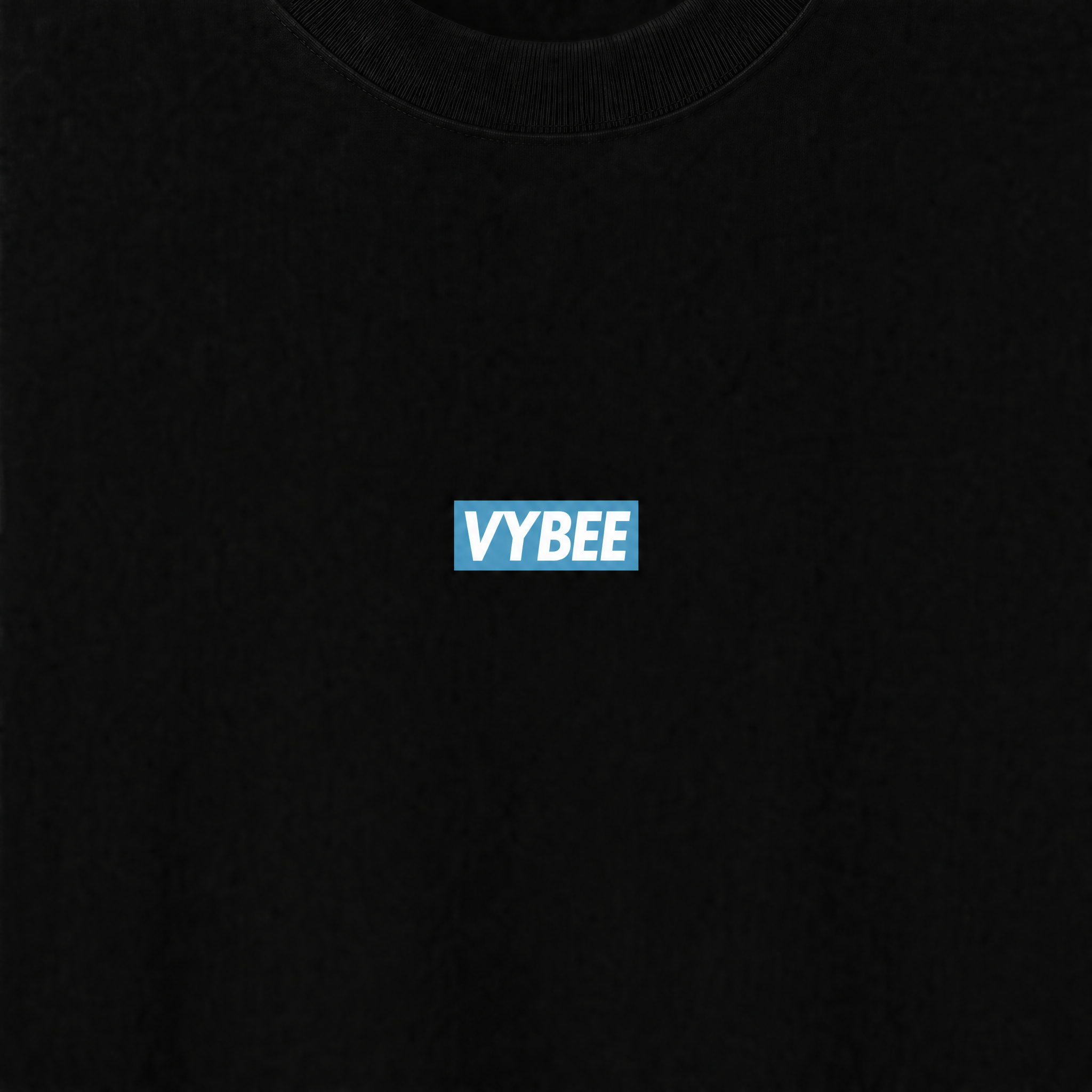 VYBEE Heavy Soft Double Tee BLACK — BOX 8'