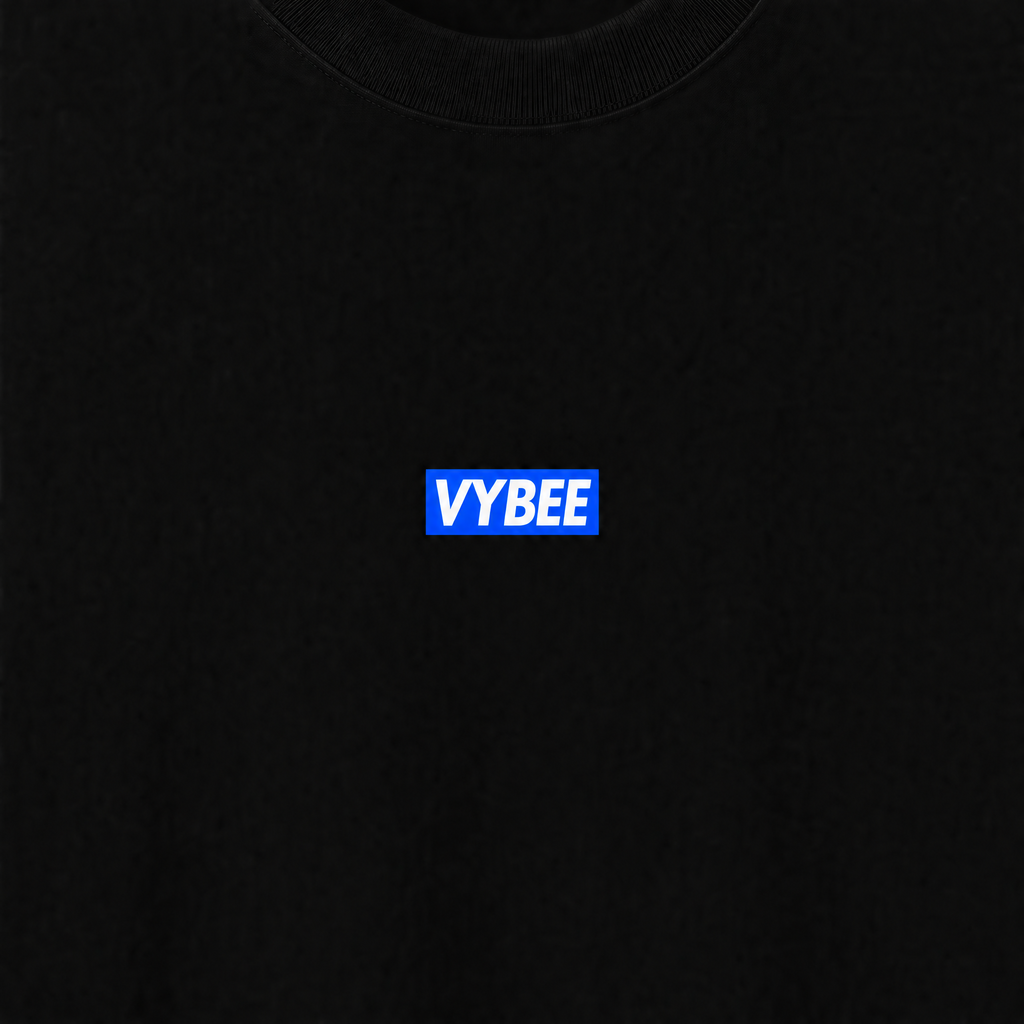 VYBEE Heavy Soft Double Tee BLACK — BOX 8'