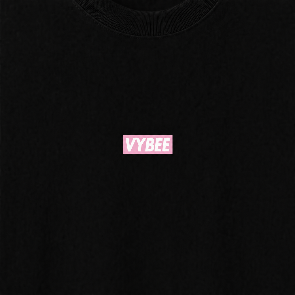 VYBEE Heavy Soft Double Tee BLACK — BOX 8'