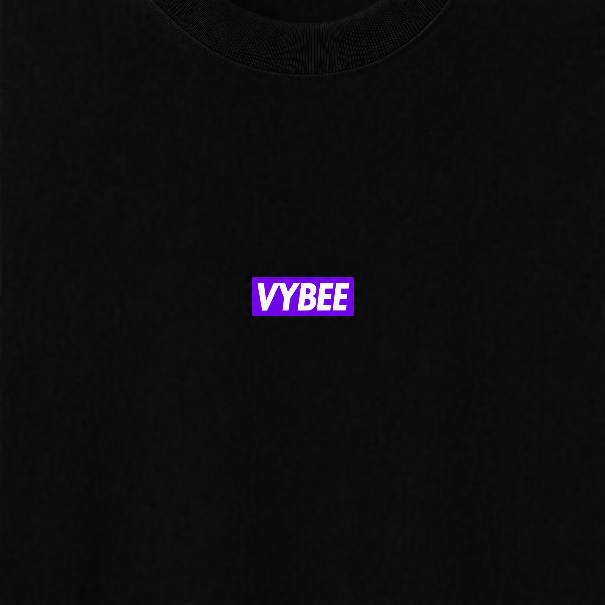 VYBEE Heavy Soft Double Tee BLACK — BOX 8'