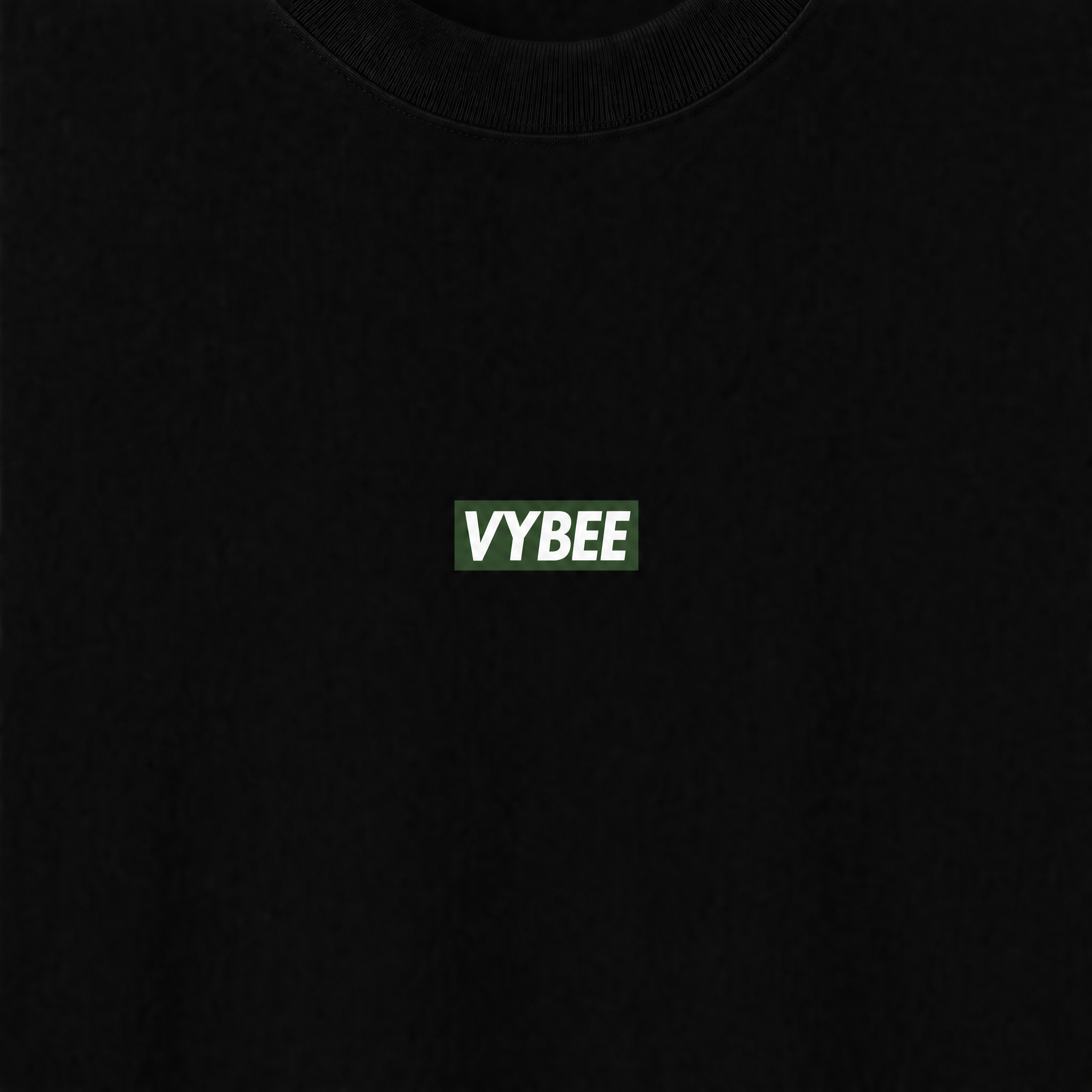 VYBEE Heavy Soft Double Tee BLACK — BOX 8'