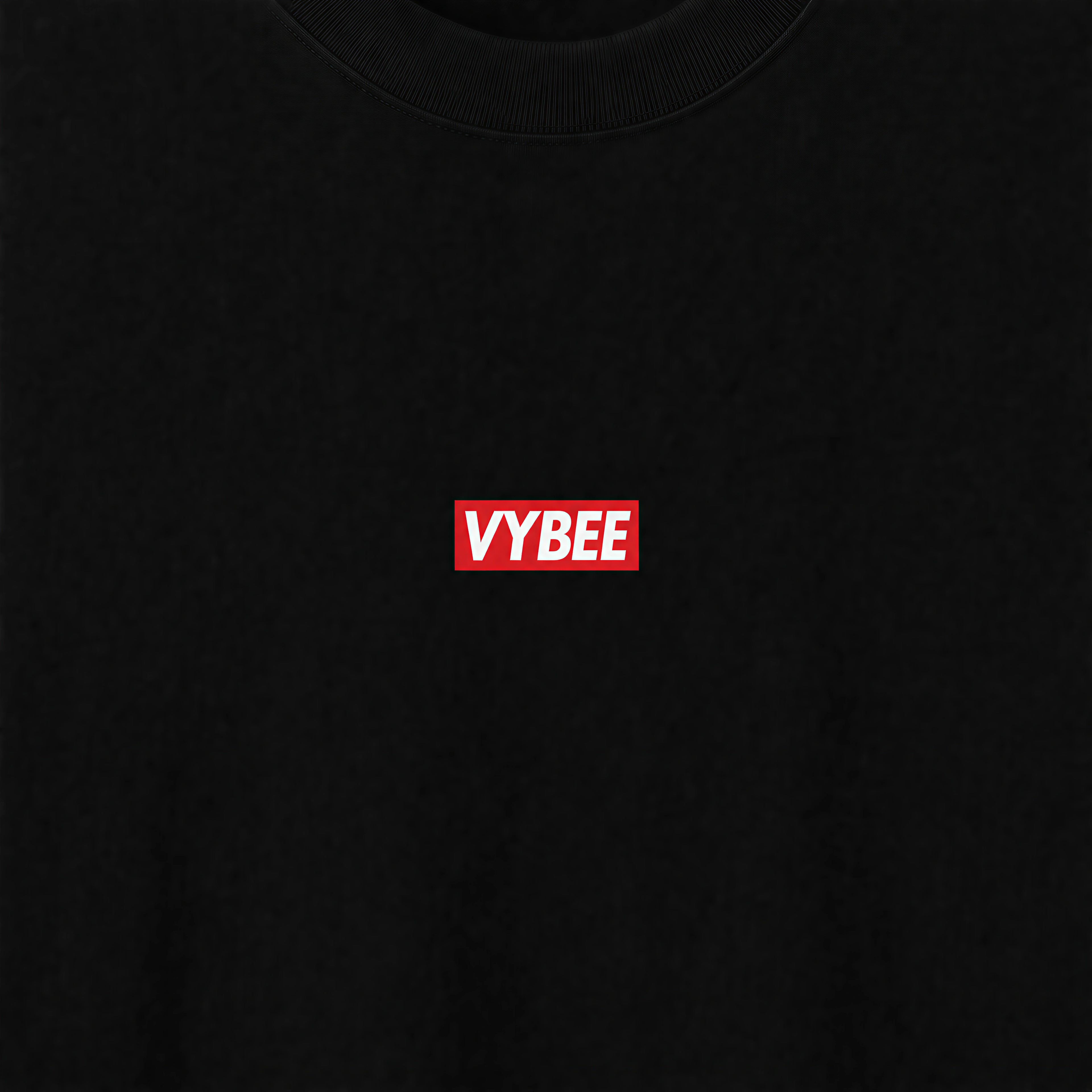 VYBEE Heavy Soft Double Tee BLACK — BOX 8'