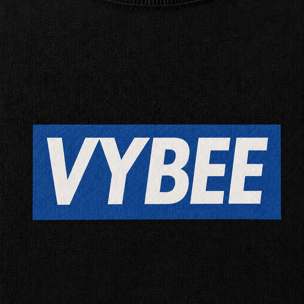 VYBEE Heavy Soft Double Tee BLACK — BOX 13'