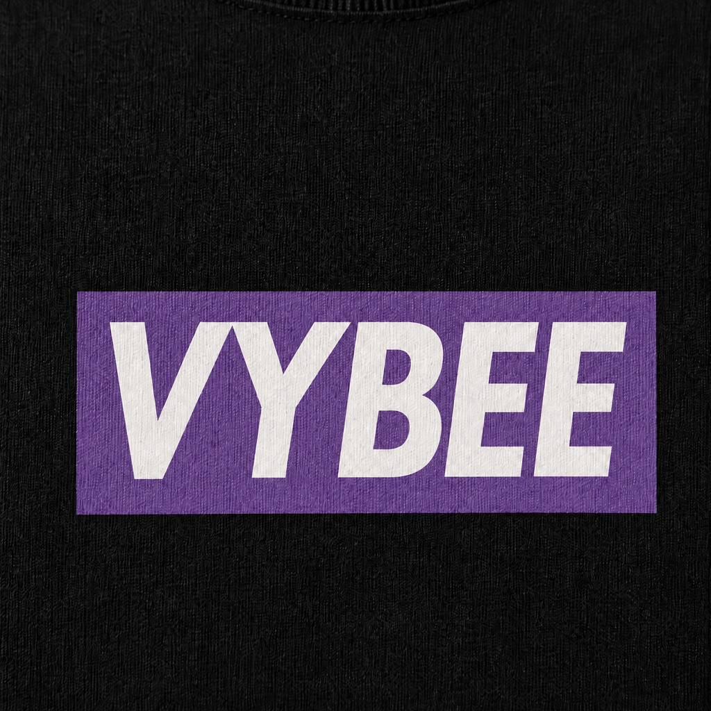 VYBEE Heavy Soft Double Tee BLACK — BOX 13'