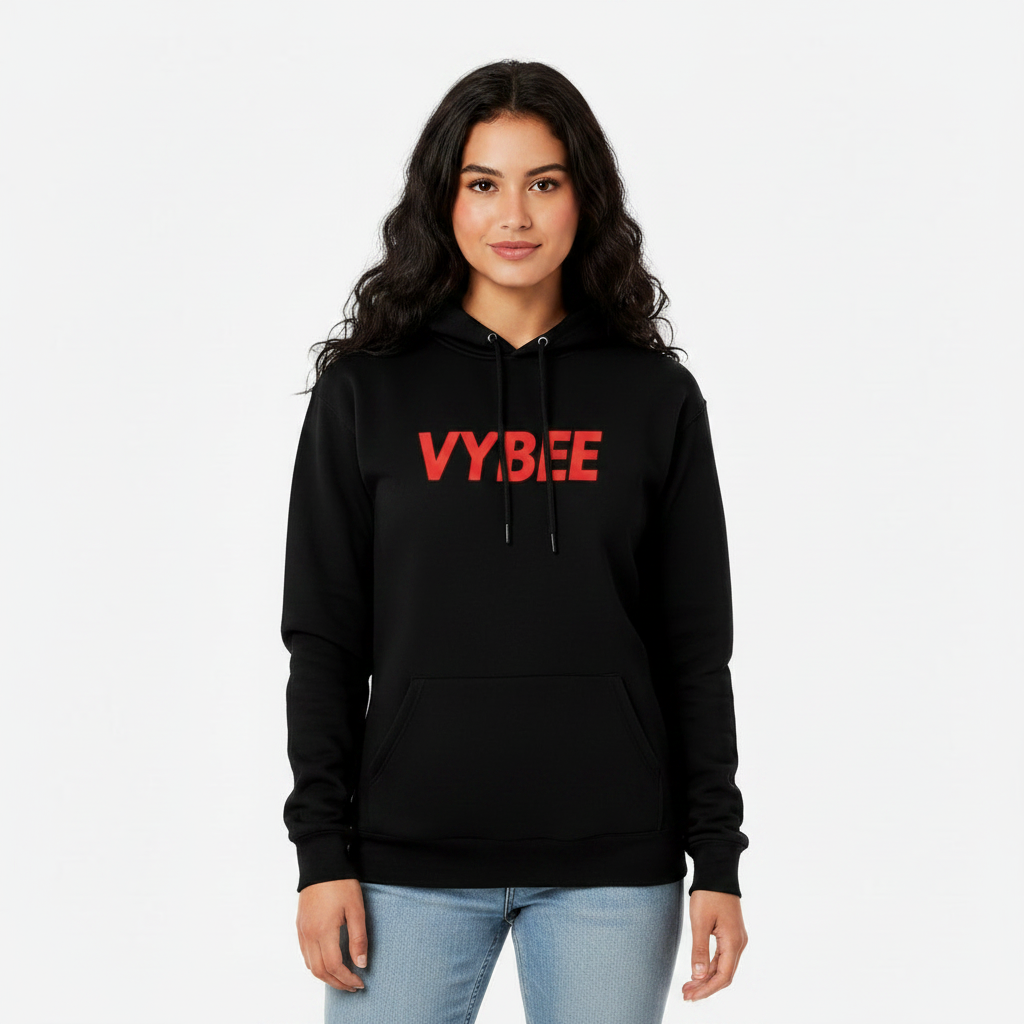 VYBEE Heavy Moletom Canguru BLACK -  25' Feminino
