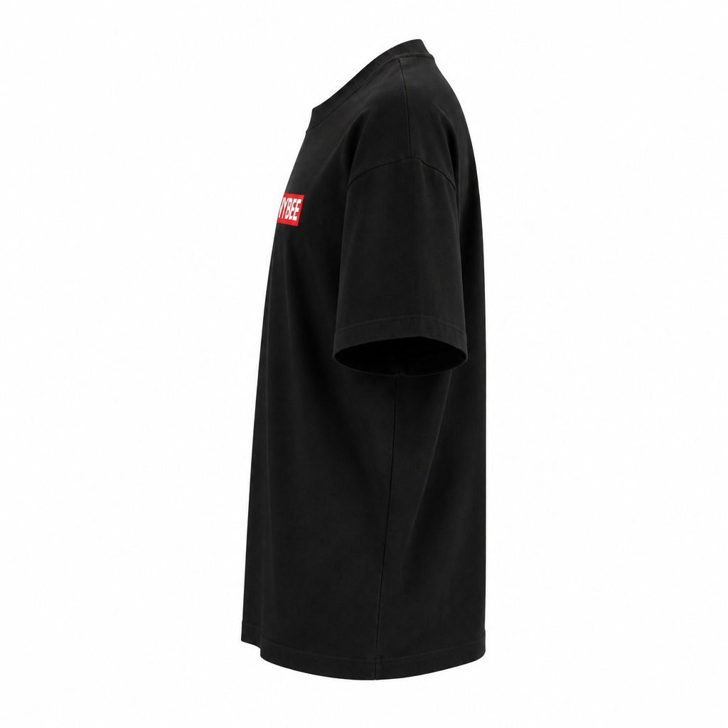 VYBEE Heavy Soft Double Tee BLACK — BOX 13'