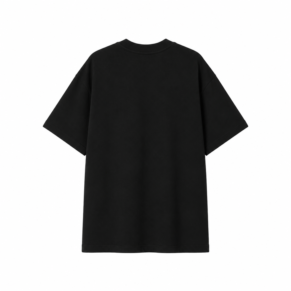 VYBEE Heavy Soft Double Tee BLACK — BOX 13'