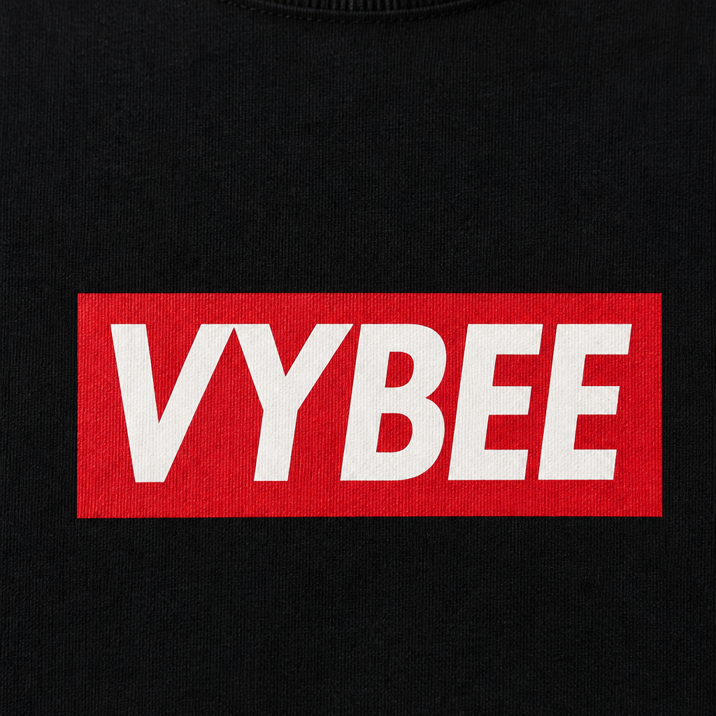 VYBEE Heavy Soft Double Tee BLACK — BOX 13'