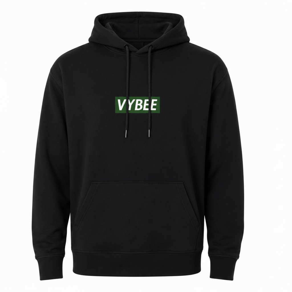 VYBEE Heavy Moletom Canguru BLACK -  13'