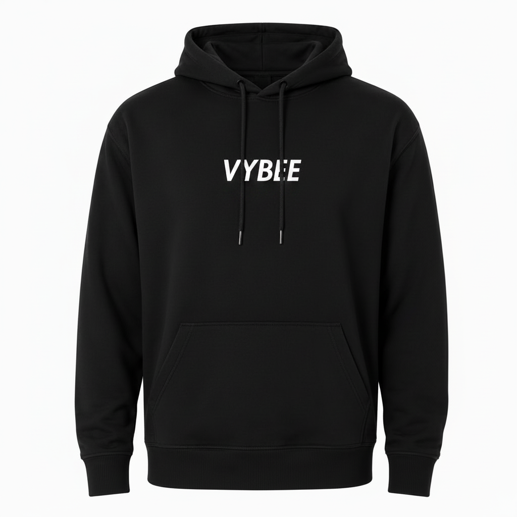 VYBEE Heavy Moletom Canguru BLACK -  13'