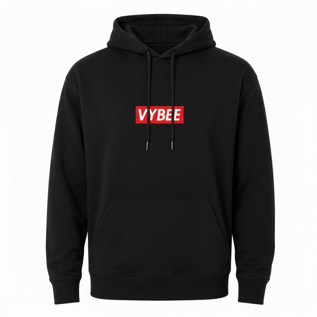 VYBEE Heavy Moletom Canguru BLACK -  13'